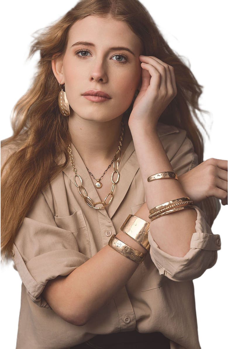 Collection 1304 Aura Mixed Metal Necklace, Alternate, color, Silver