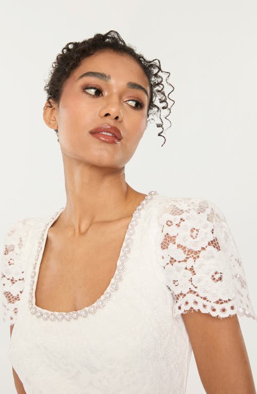 Likely Isa Lace Sheath Minidress In White