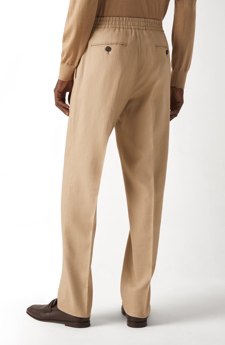 ZEGNA Beige Oasi Lino Pants, Alternate, color, Beige