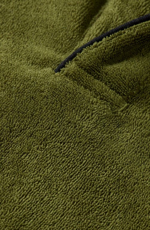 Scotch & Soda Towelling Cotton Terry Polo In Green