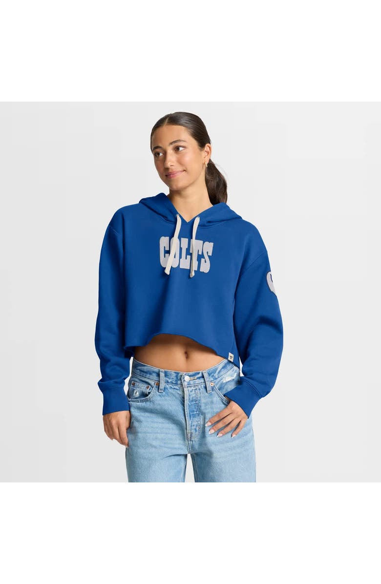 FANATICS Women's Fanatics Royal Indianapolis Colts Oversized Hometown Heritage Cropped Hoodie, Main, color, Royal
