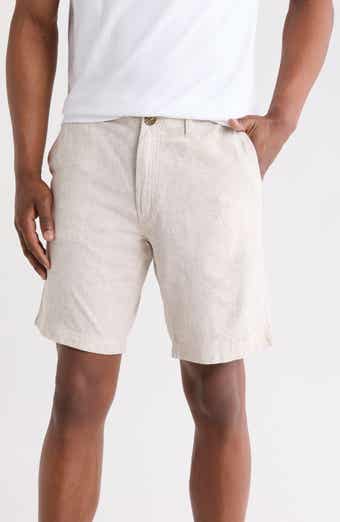 14th & Union Linen Blend Trim Fit Shorts