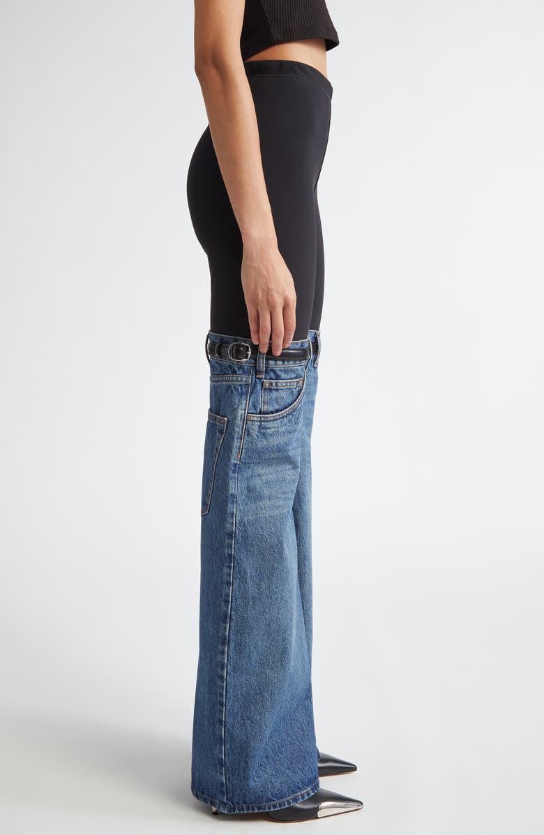 Coperni Hybrid Denim & Knit Pants, Alternate, color, 