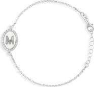 MESHMERISE Diamond Initial Disc Bracelet