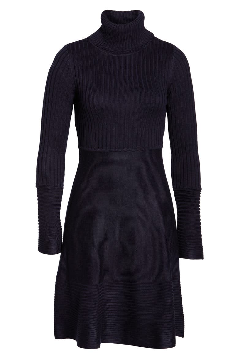 Turtleneck Sweater Dress, Alternate, color, NAVY