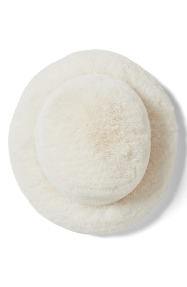 Brixton Dion Faux Fur Packable Hat, Alternate, color, Off White