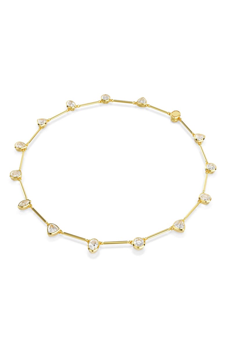 Swarovski Imber Station Necklace & Bracelet Set, Alternate, color, White/ Gold