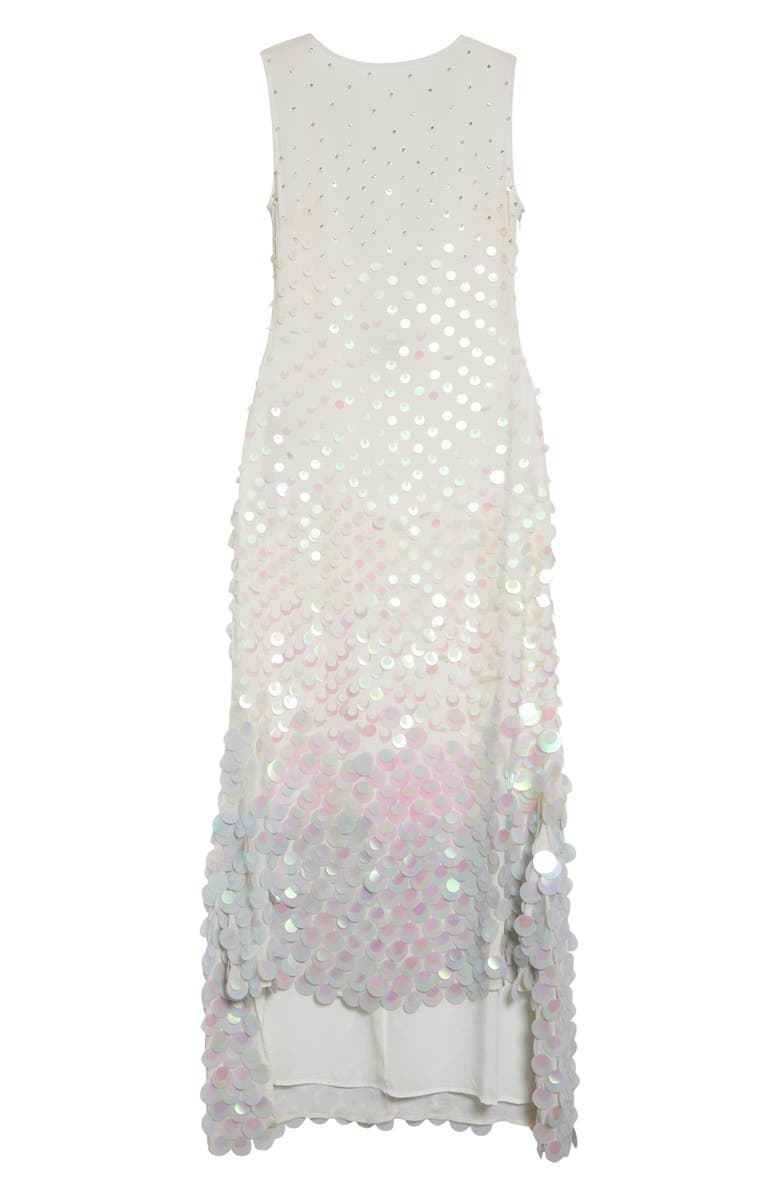 Christopher John Rogers Embellished Step Hem Silk Gown, Alternate, color, Nougat