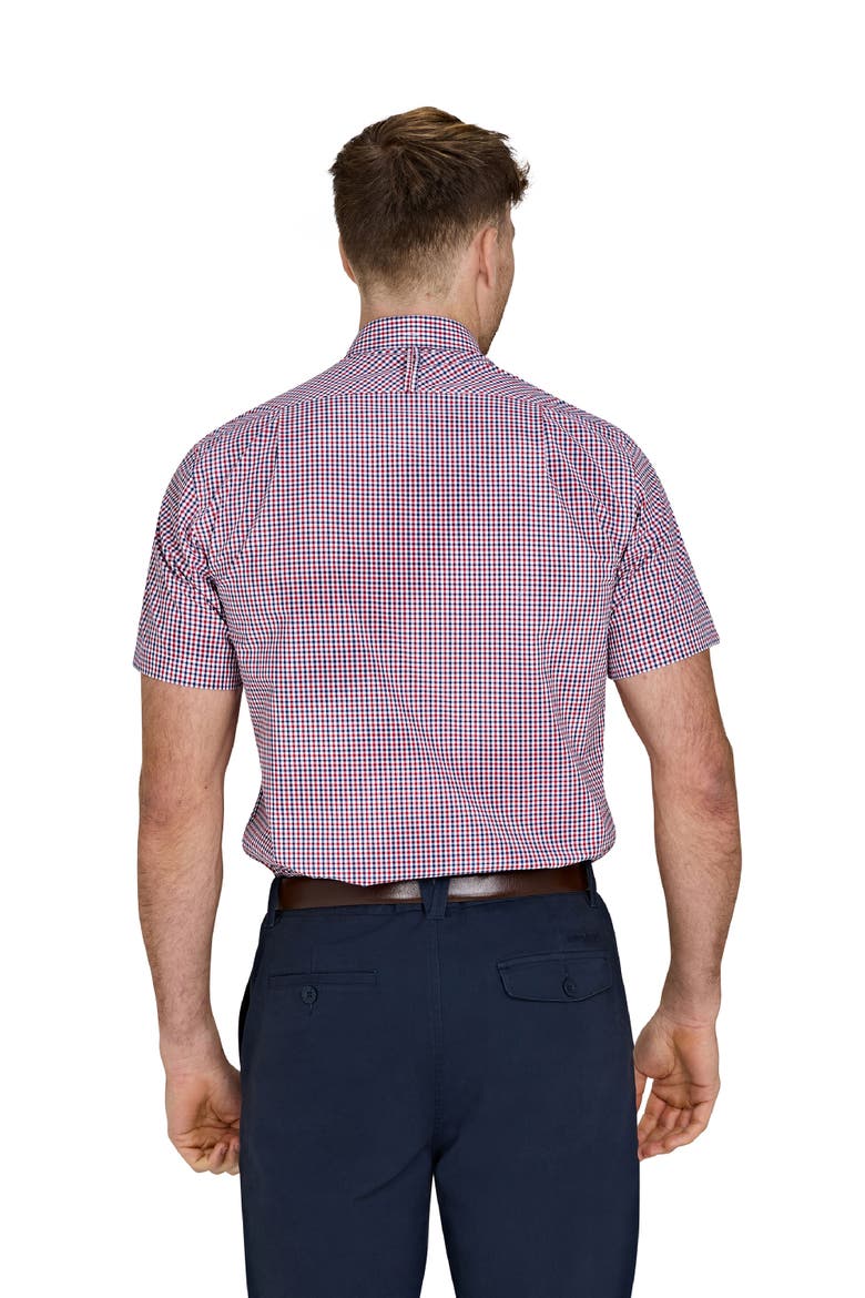 Short Sleeve Graph Check Poplin Shirt, Alternate, color, Red