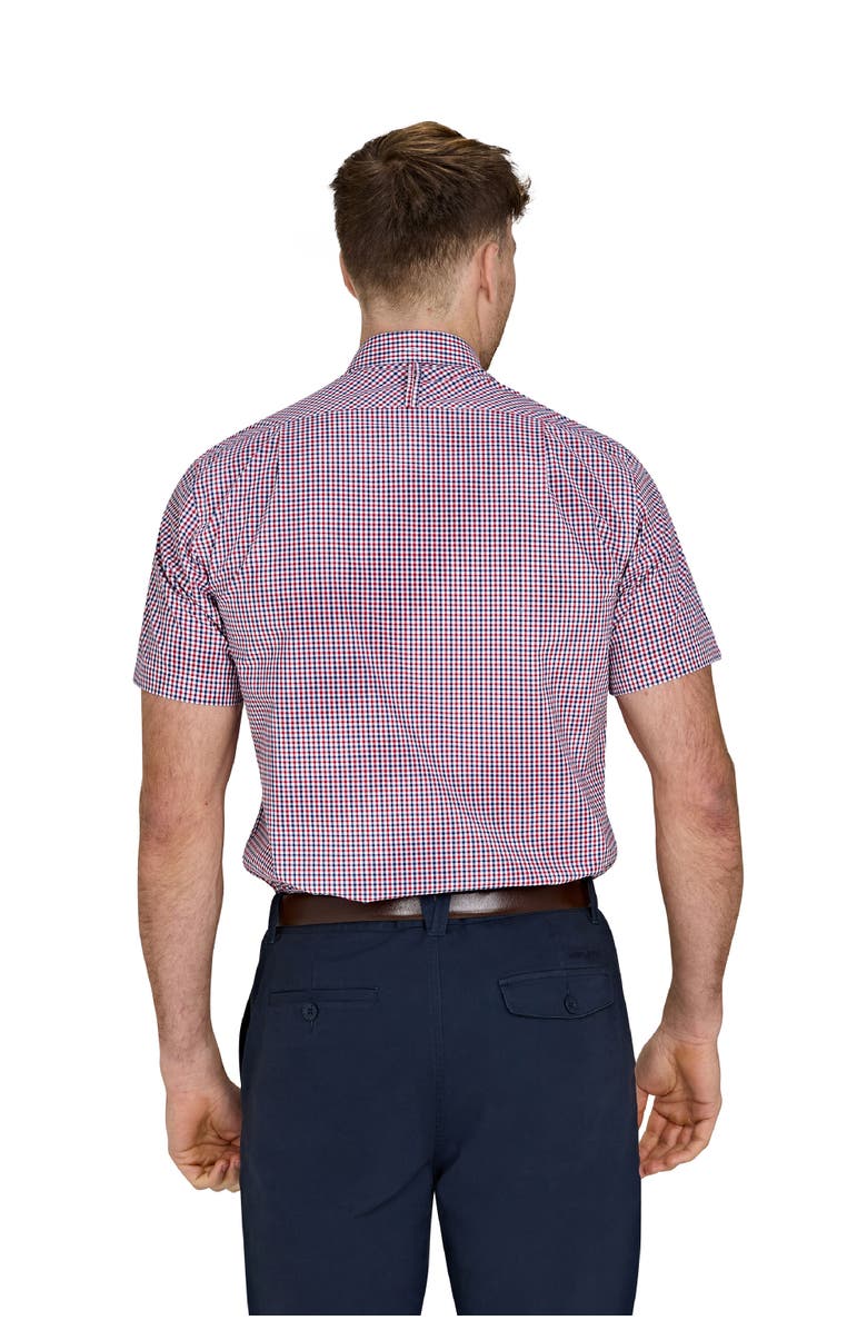 Raging Bull Short Sleeve Graph Check Poplin Shirt, Alternate, color, Red