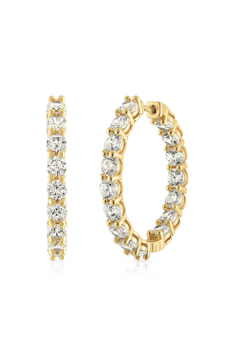BEN ONI Inside Out CZ Hoop Earrings, Main, color, Gold