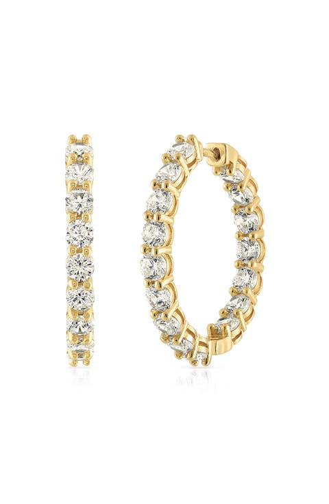 Inside Out CZ Hoop Earrings