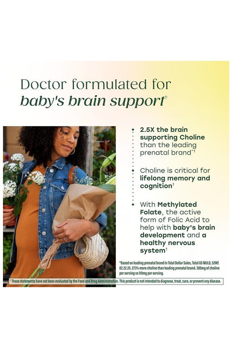 Baby & Me 2 Prenatal Multivitamin for Women with Choline & Methyl Folate, Vegetarian, 120 Mini Tablets, Alternate, color, None