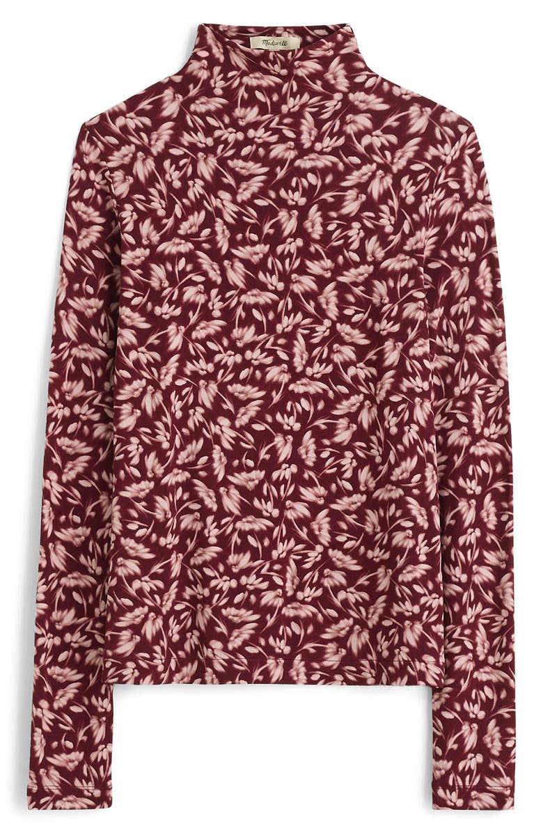 Madewell Floral Long Sleeve Mock Neck T-Shirt, Alternate, color, 