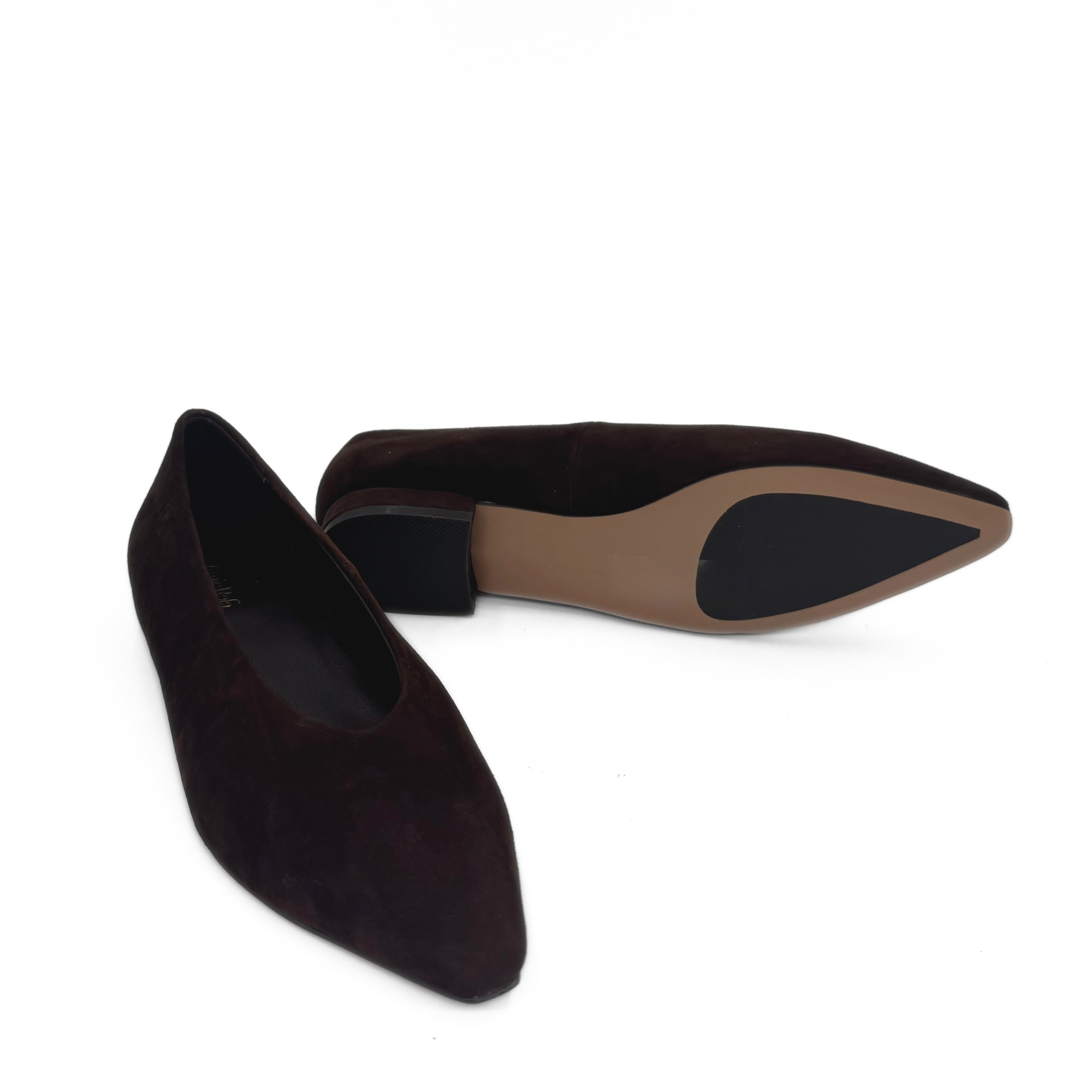 Riley Suede Ballet Flats, Alternate, color, Brown