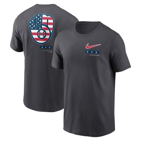 Men's Nike Anthracite Milwaukee Brewers Americana T-Shirt
