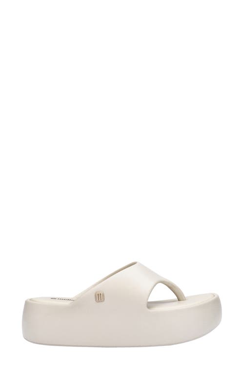 Shop Melissa Free Platform Flip Flop In Beige