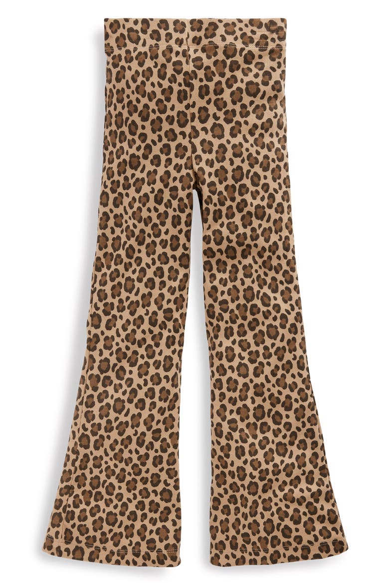 Kids' Ribbed Flared Leggings, Alternate, color, LEOPARD