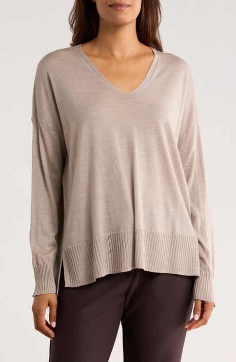 Eileen Fisher V-Neck Wool Sweater