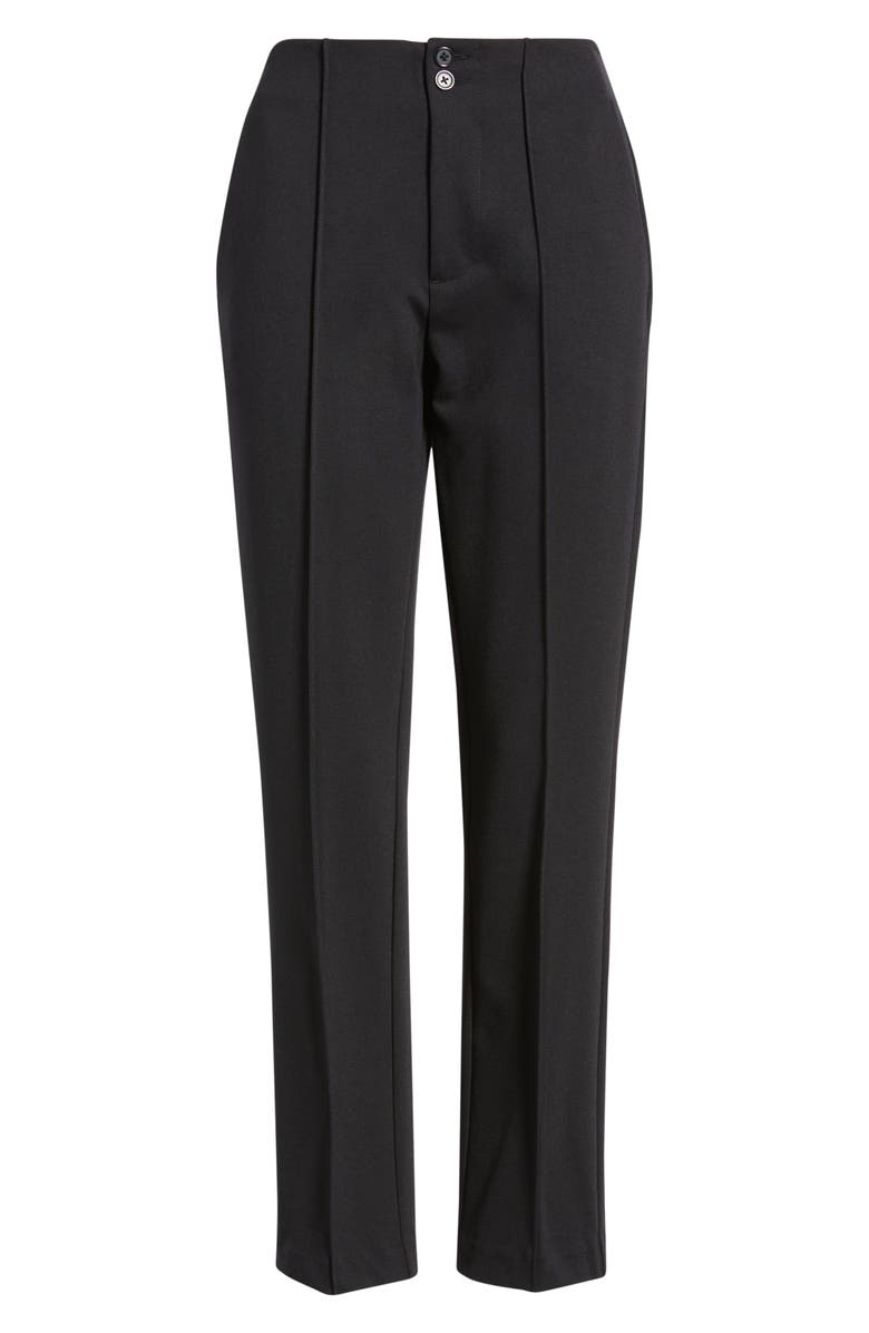 Liverpool Los Angeles Pintuck Pleat Front Slim Leg Pants, Alternate, color, Black