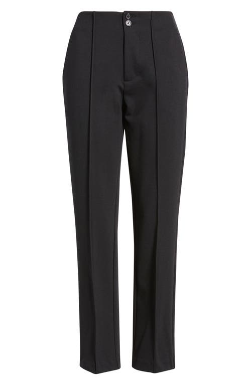 Liverpool Los Angeles Pintuck Pleat Front Slim Leg Pants In Black