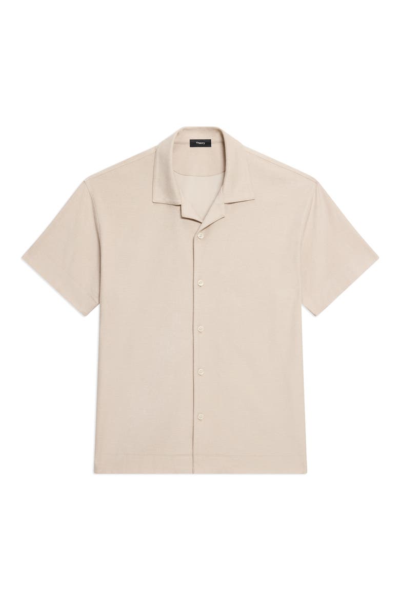 Terry Cloth Camp Shirt, Alternate, color, WARM CLOUD