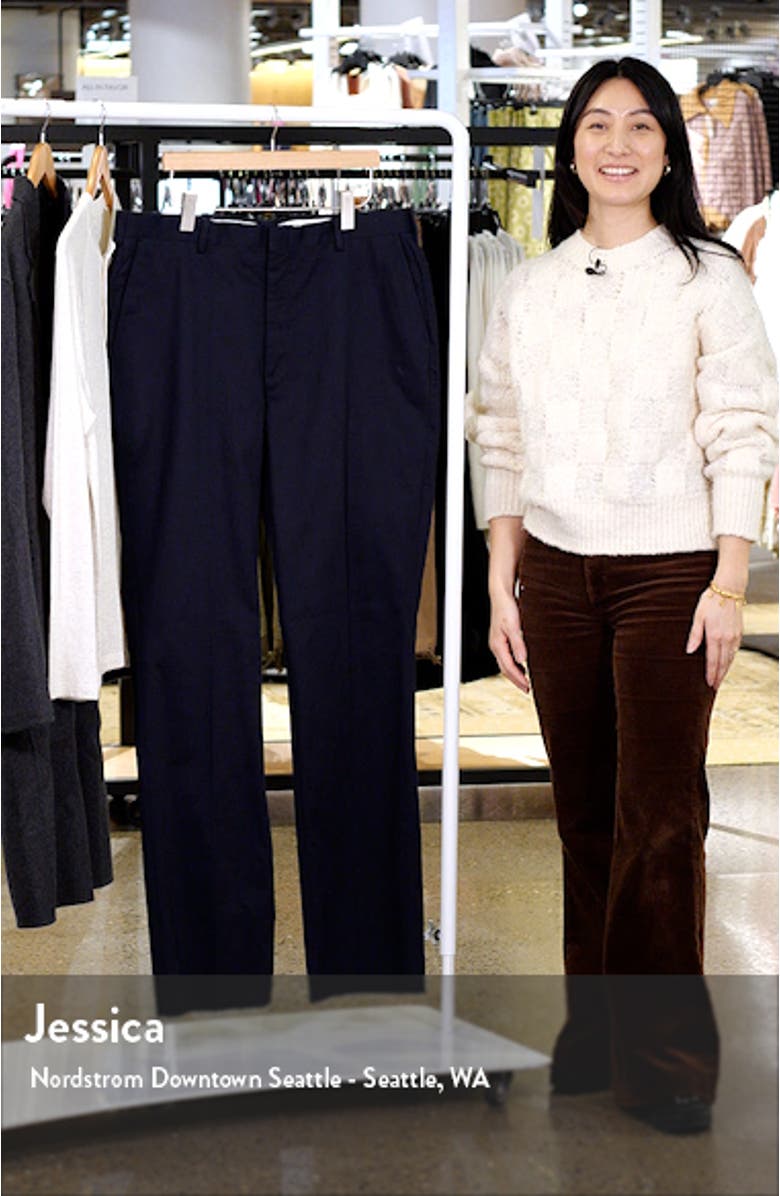 Flat Front Classic Fit Cotton Dress Pants, sales video thumbnail