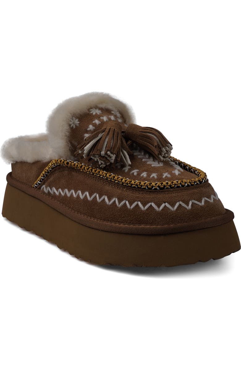 ZIGI Michel Faux Fur Platform Bootie, Main, color, Tan Suede