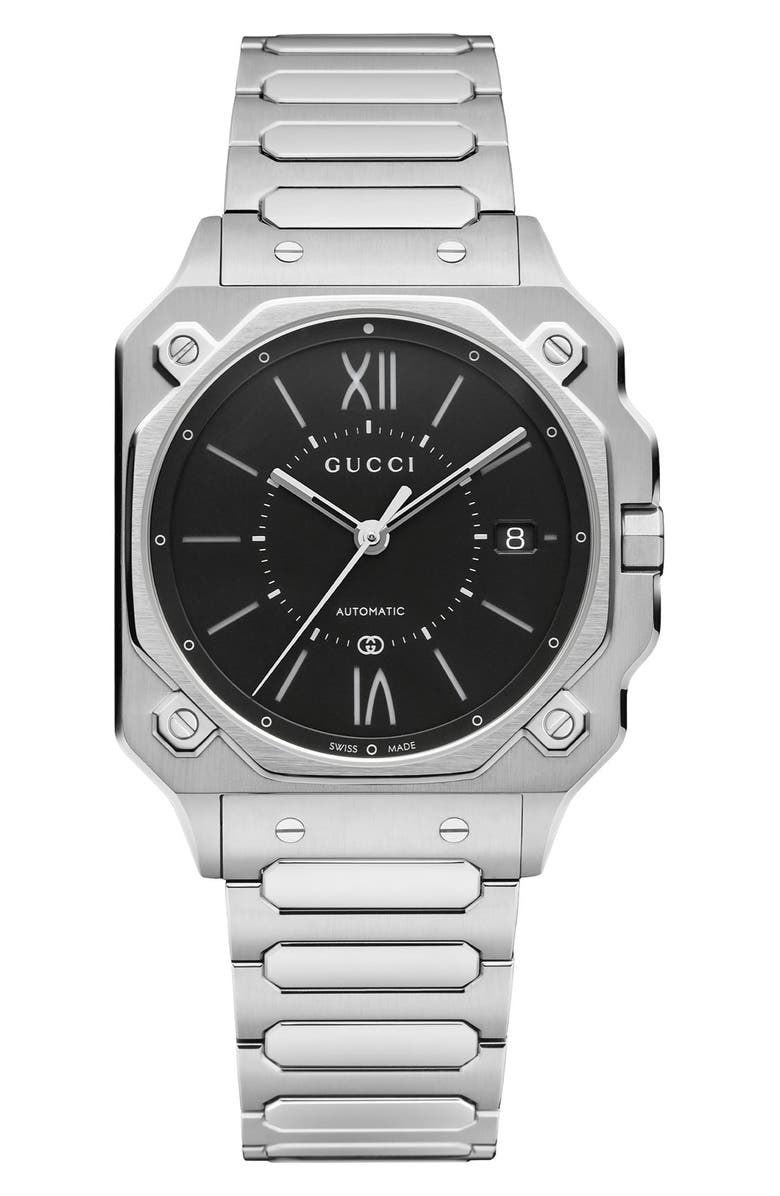 Gucci G-Flat Bracelet Watch, 36mm, Alternate, color, Steel
