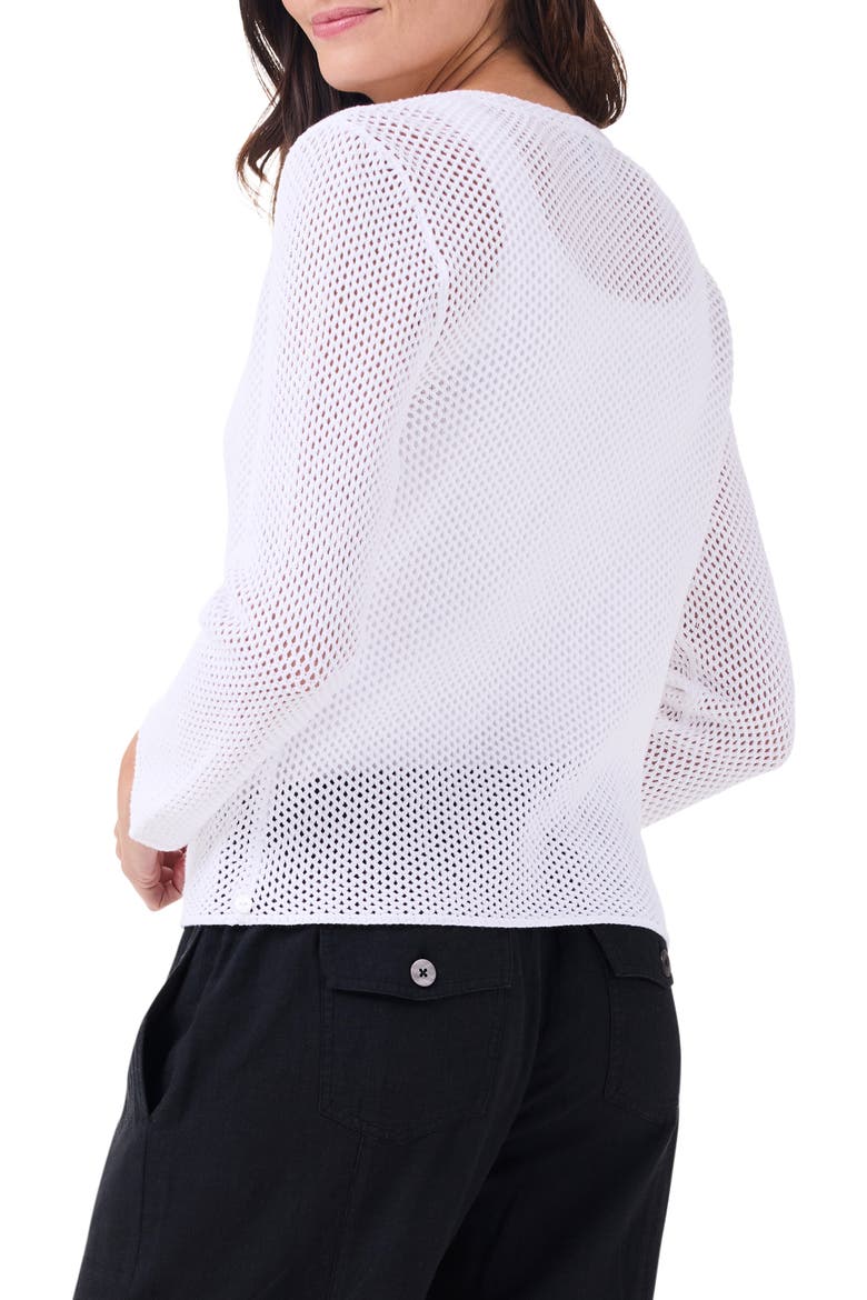 Open Stitch 4-Way Cotton Blend Cardigan, Alternate, color, PAPER WHITE