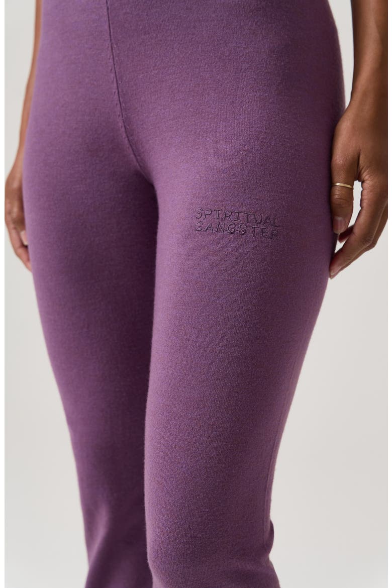 Erin High Waist Flare Cotton Pants, Alternate, color, HEATHER MULBERRY