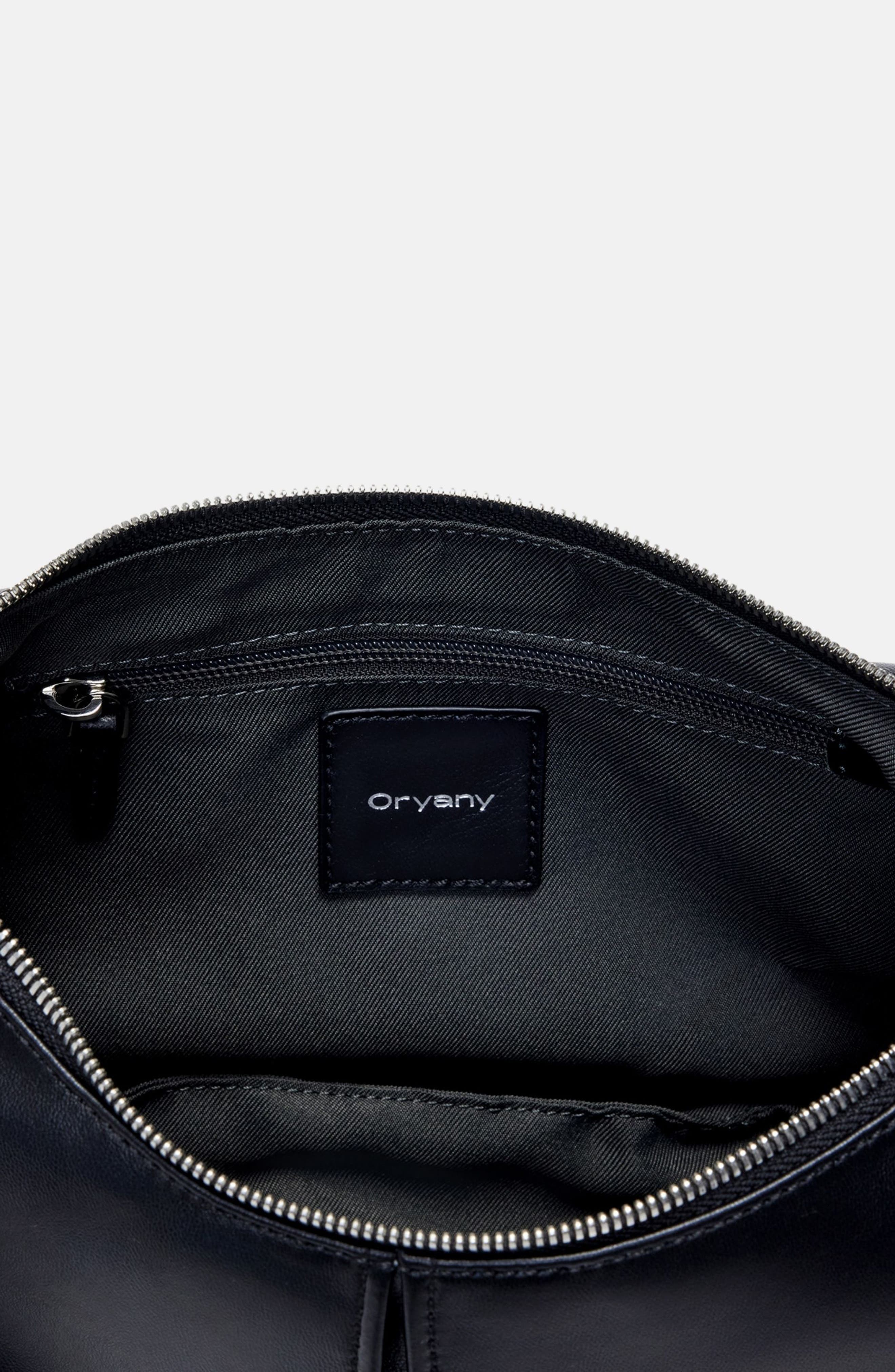 Oryany Becca Leather Shoulder Bag, Alternate, color, Black