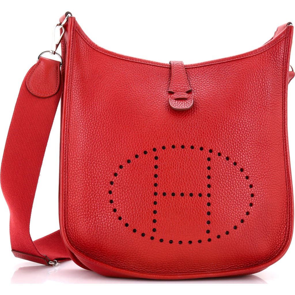 Pre-owned Hermes Hermes Evelyne Bag Gen Iii Clemence Gm In Red