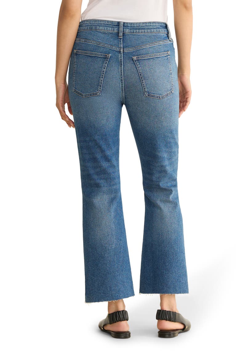 NAO Raw Hem High Waist Crop Bootcut Jeans, Alternate, color, EVER AFTER