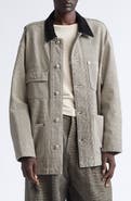 R13 Glen Plaid Relaxed Fit Chore Jacket
