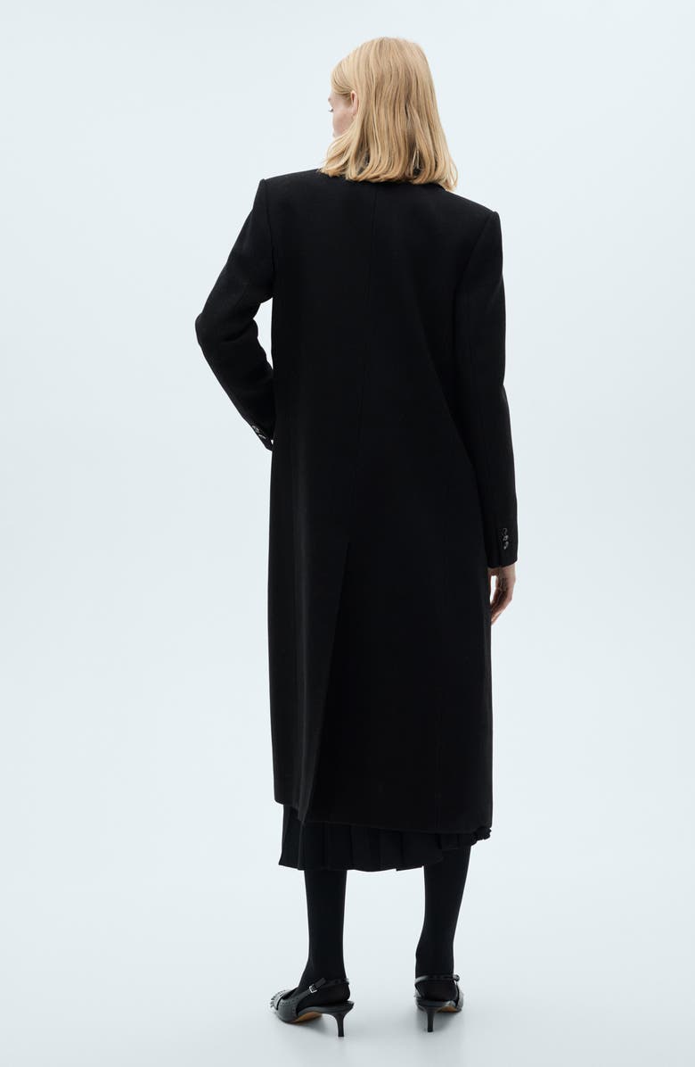 MANGO Tailored Wool Blend Coat, Alternate, color,