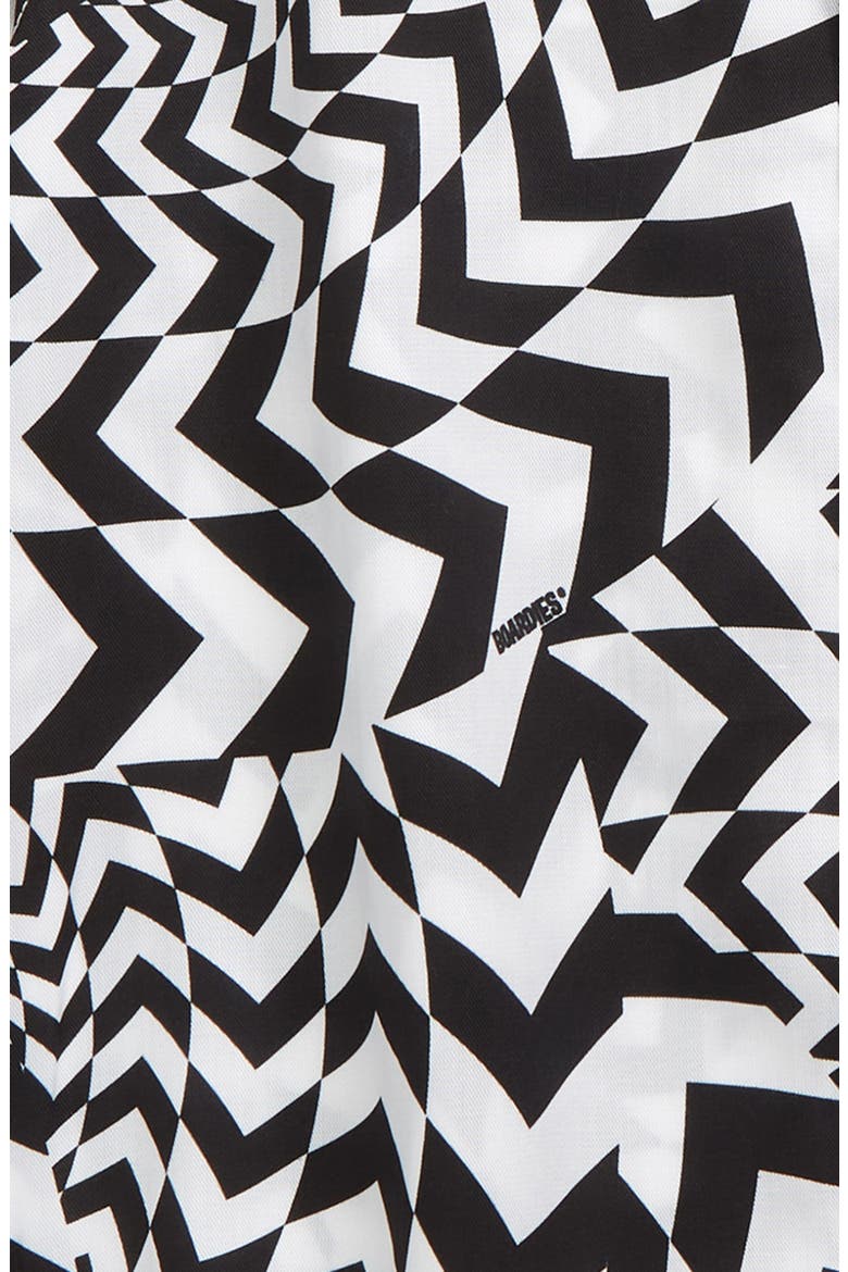 Kids' Hypnotic Print Button-Up Shirt, Alternate, color, BLACK WHITE