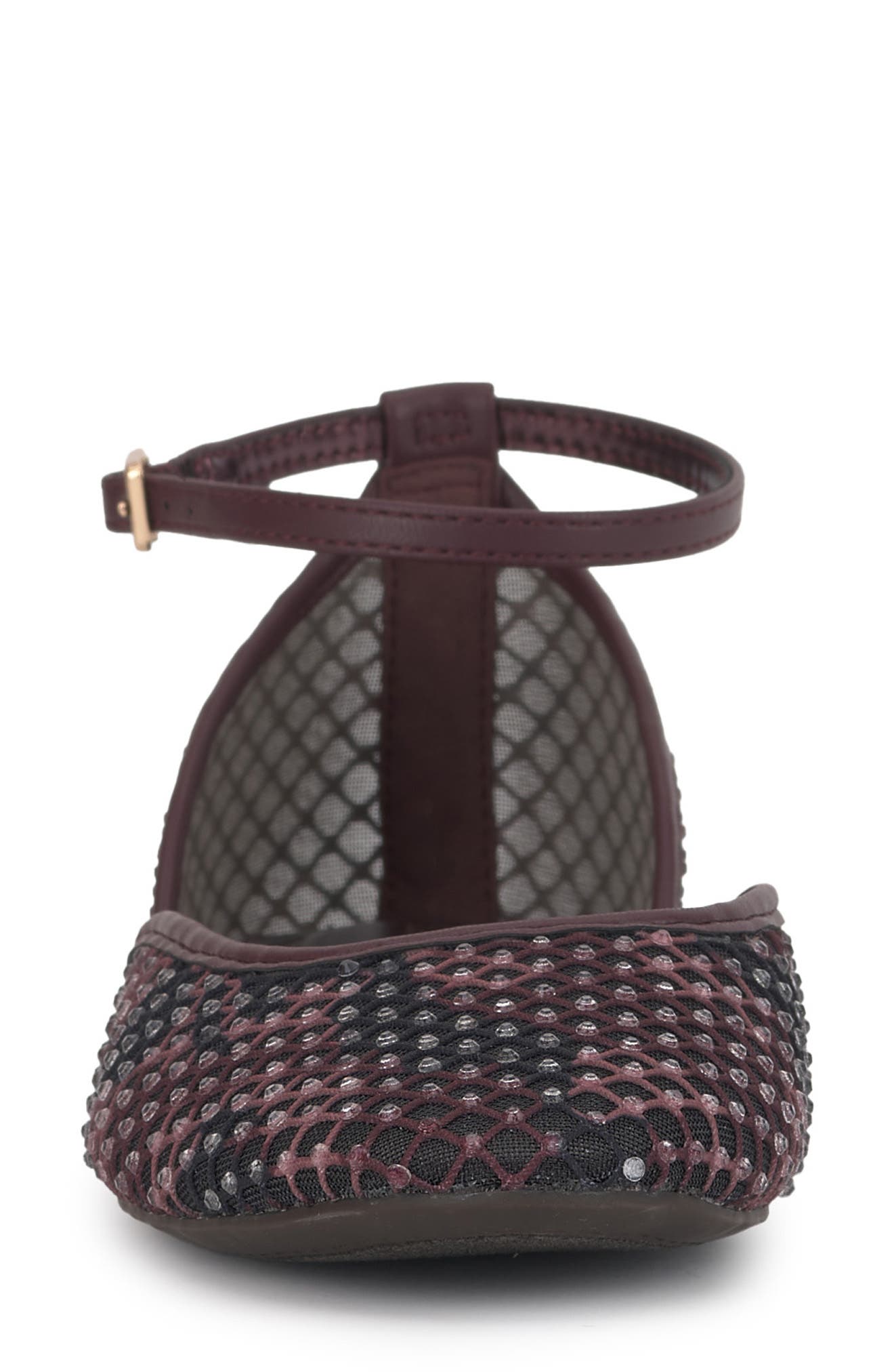 Laelli Ankle Strap Flat, Alternate, color, CHERRY MAHOGANY