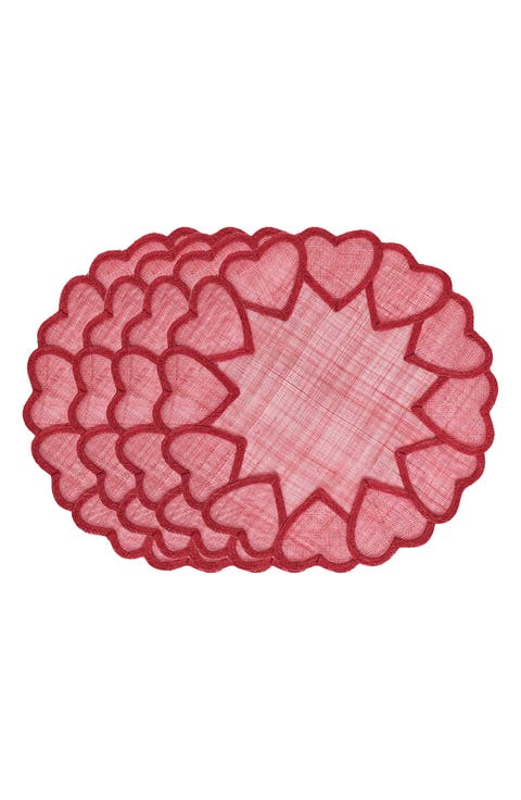 Heart Placemat Set of 4 Placemats