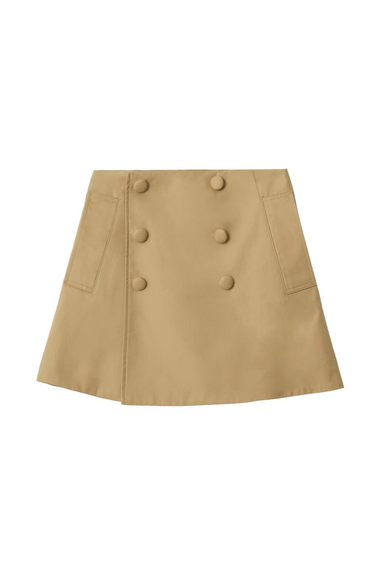 Burberry Cotton Trench Skirt, Main, color, Sand Beige