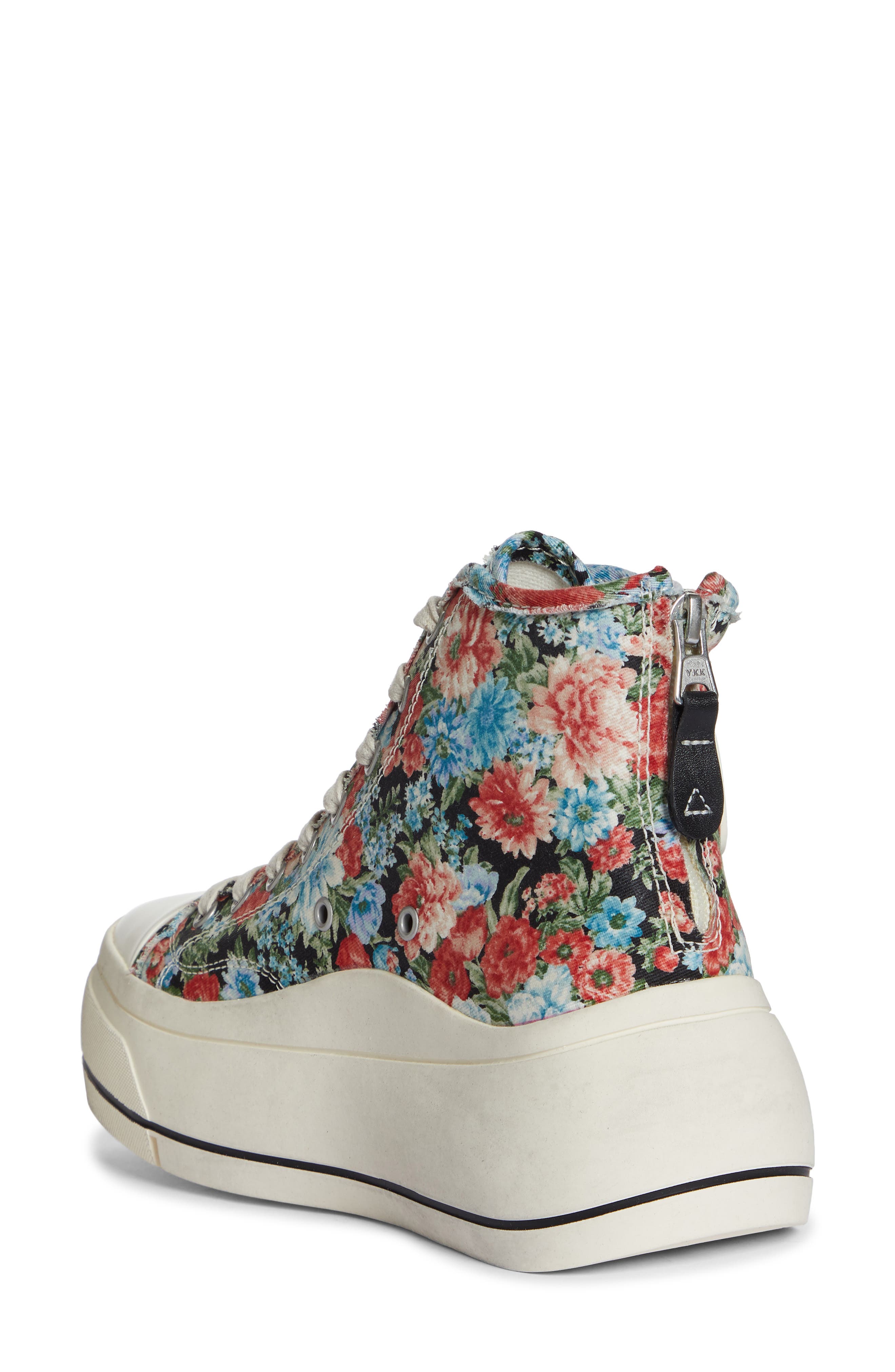 R13 Distressed Platform High Top Sneaker, Alternate, color, 