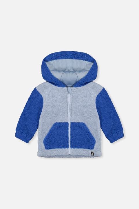 Fleece Bear Ear Kangaroo Pocket Hooded Jacket (baby)