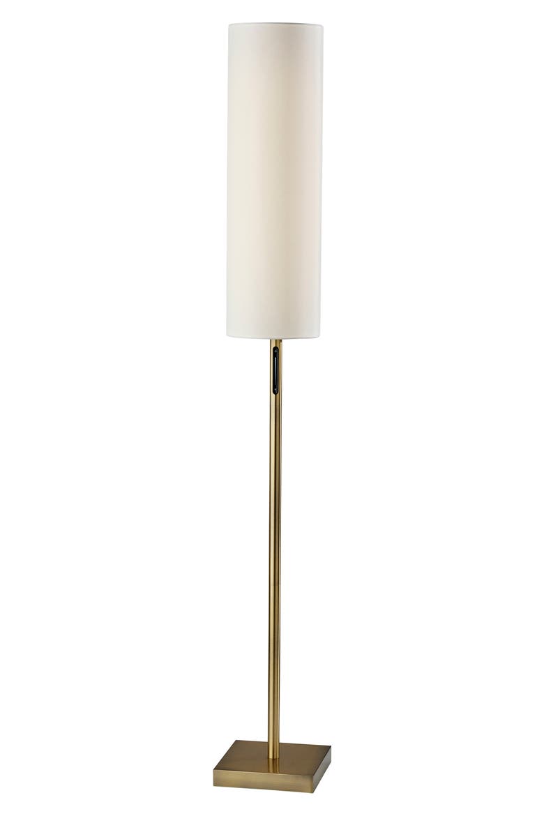 Matilda LED Floor Lamp, Main, color, ANTIQUE BRASS