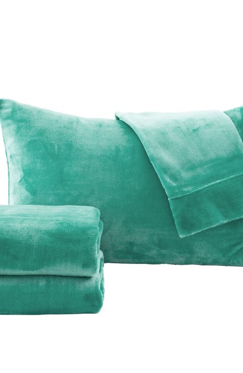 Solid Plush Velour Sheet Set