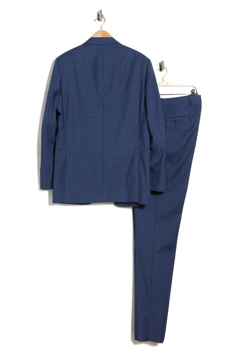Flynn Classic Fit Windowpane Wool Suit, Alternate, color, BLUE