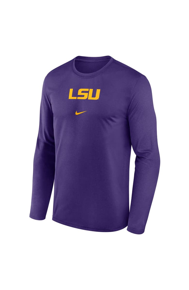 Nike Men's Nike Purple LSU Tigers On-Court Basketball Shootaround Performance Long Sleeve T-Shirt, Alternate, color,