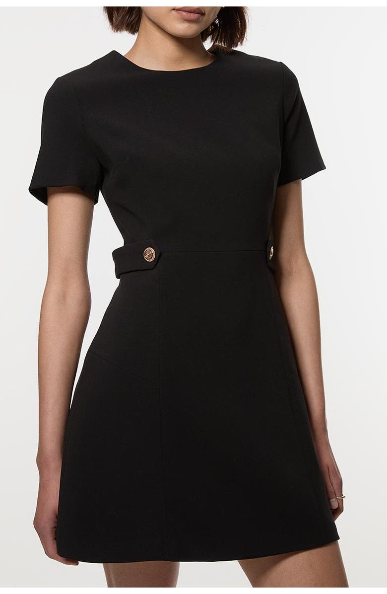 Karen Millen Detail Tailored Mini Dress, Alternate, color, Black