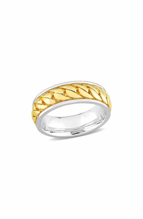 DELMAR Sterling Silver Chain Link Ring