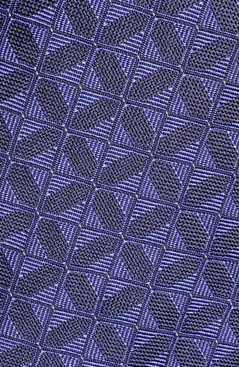 Jack Victor Gordon Geometric Jacquard Silk Tie, Alternate, color, Navy