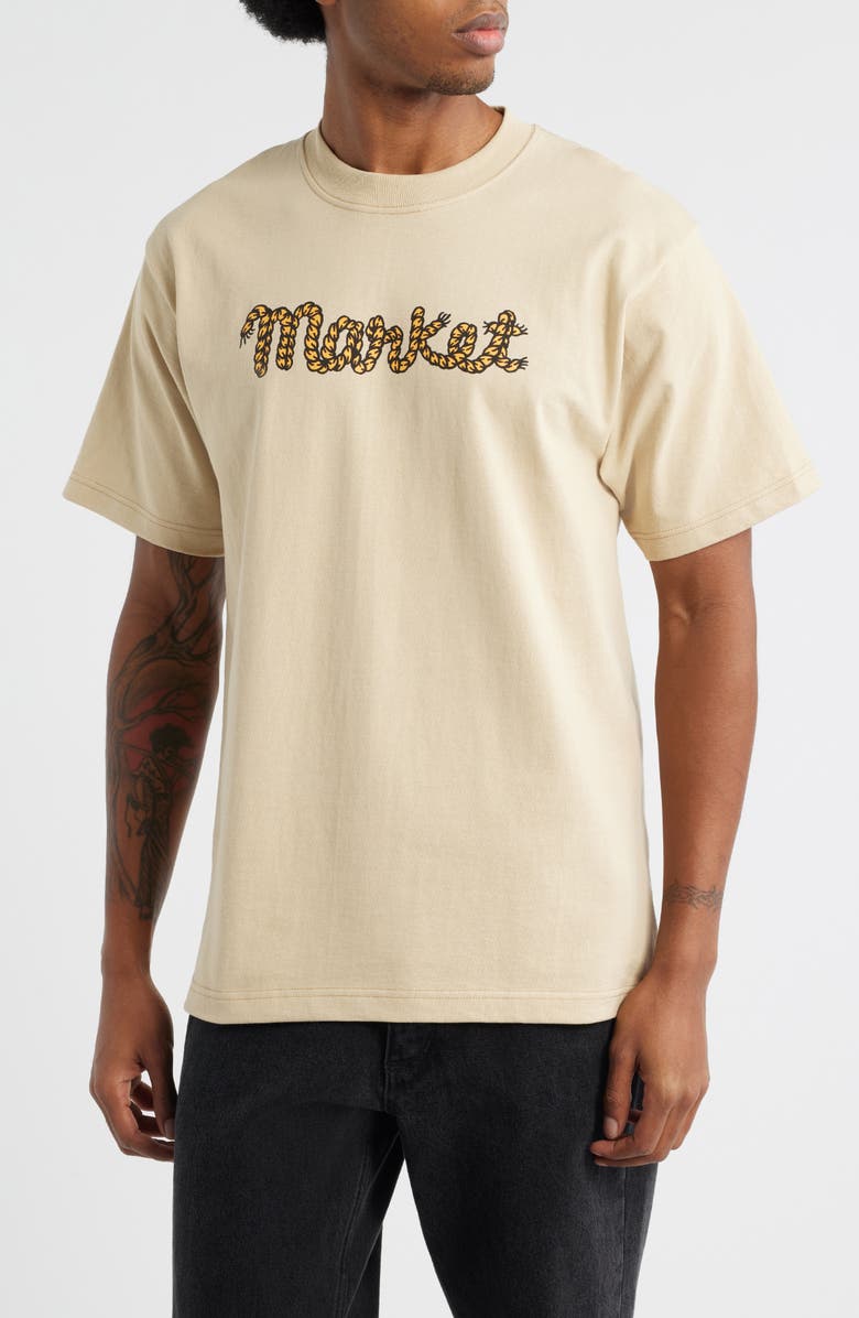 MARKET Equestrian Rope Logo Cotton Graphic T-Shirt, Main, color, Sand